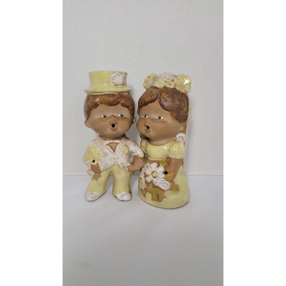 Seymour Mann Japan Whistling Bride Groom Terra Cotta Pottery Shelf Figurine